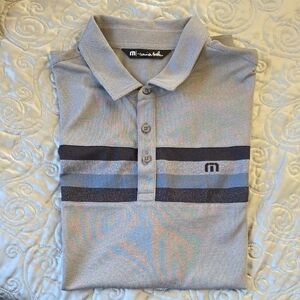Louis Raphael Men's Polo Shirt with Black Stripes